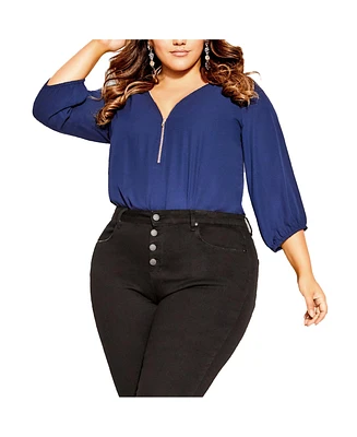 Plus Size Fling Elbow Sleeve Top