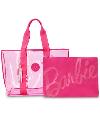 Jacey Extra Large Barbie Clear Tote