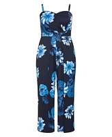 City Chic Women's Abigail Print Jumpsuit