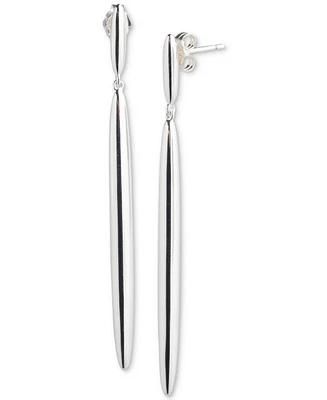 Lauren Ralph Lauren Sterling Silver Sculpted Bar Linear Drop Earrings