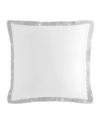 By Caprice Home Hollywood Glamorous Sequin Edged Bedroom Pillow Sham Twin Pack 26x26