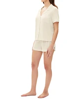 Gap Women's 2-Pc. Notched-Collar Short Pajamas Set