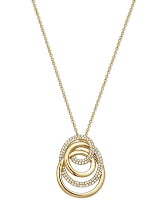 Effy Diamond Multi Swirl 18" Pendant Necklace (3/8 ct. t.w.) in 14k Gold