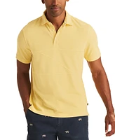 Nautica Men's Textured Pieced Pique Short Sleeve Polo Shirt