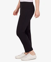 Ruby Rd. Petite Mid-Rise Pull-On Straight Solar Millennium Tech Ankle Pants