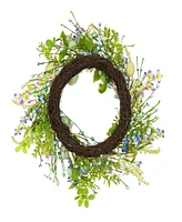 National Tree Company 20" Flowering Easter Wreath