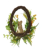 National Tree Company 16" Bunny On Carrot Decorated Easter Wreath