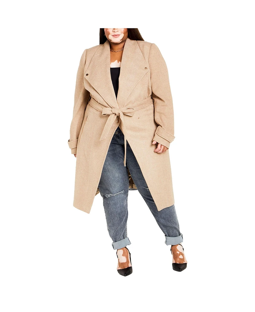 City Chic Plus Isabella Coat