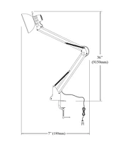 Dainolite 36" Metal Gloss Task Lamp