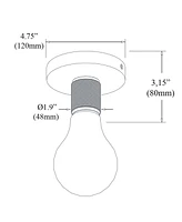 Dainolite 3.25" Metal Roswell 1 Light Flush Mount