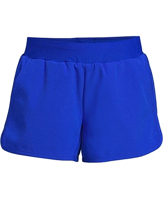Lands' End Girls Plus Stretch Woven Swimsuit Shorts