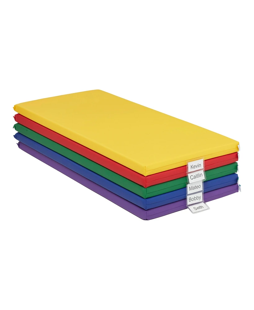 ECR4Kids SoftZone Rainbow Rest Mat, 2in, Purple, 5-Piece