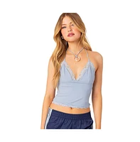 Women's Sharona lace trim tank top - Light