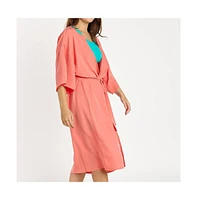 Calypsa Women's Long Kimono Beach Cover Up