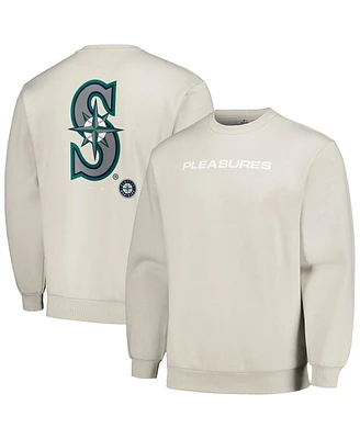 Men's Pleasures Gray Seattle Mariners Ballpark Pullover Sweatshirt