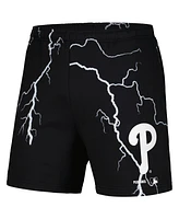 Men's Pleasures Black Philadelphia Phillies Lightning Shorts