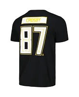 Men's LevelWear Sidney Crosby Black Pittsburgh Penguins Richmond Player Name and Number T-shirt