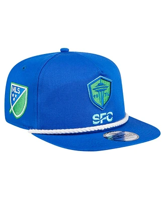 Men's New Era Blue Seattle Sounders Fc The Golfer Kickoff Collection Adjustable Hat