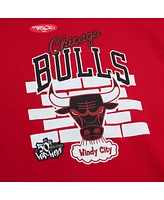 Men's Mitchell & Ness x Tats Cru Red Chicago Bulls Hardwood Classics Brick Pullover Hoodie