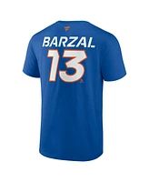 Men's Fanatics Mathew Barzal Royal New York Islanders Authentic Pro Prime Name and Number T-shirt