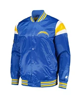 Men's Starter Powder Blue Los Angeles Chargers Satin Full-Snap Varsity Jacket