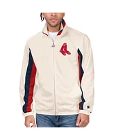 Men's Starter Cream Boston Red Sox Rebound Cooperstown Collection Full-Zip Track Jacket
