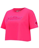 Women's Pro Standard Pink Philadelphia Phillies Triple Pink Boxy Cropped T-shirt