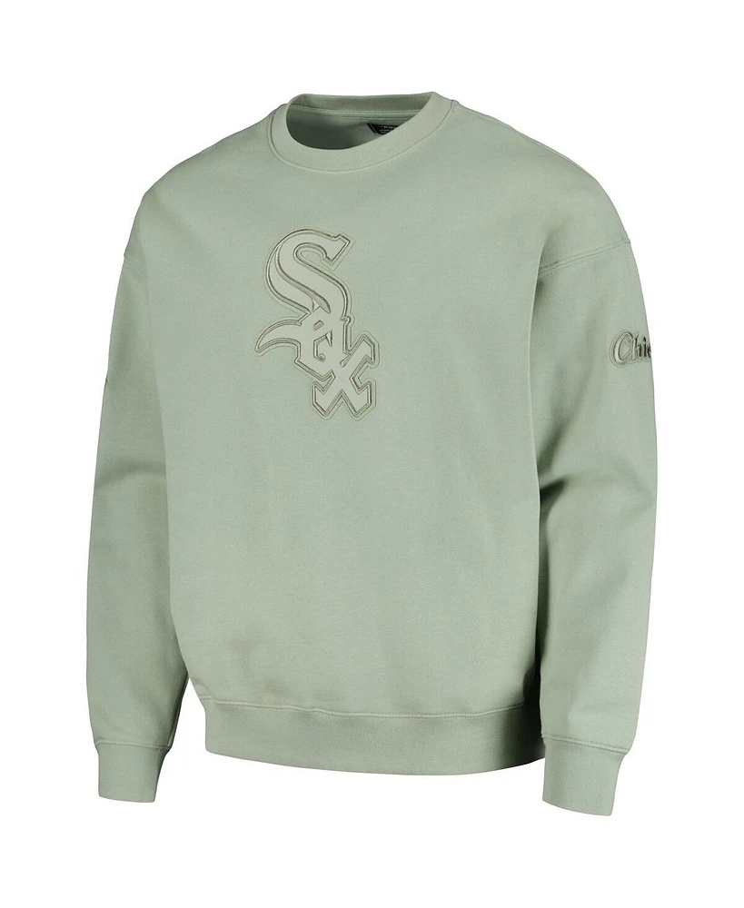 Men's Pro Standard Green Chicago White Sox Neutral Drop Shoulder Pullover Sweatshirt