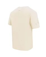 Men's Pro Standard Cream Atlanta Braves Neutral Cj Dropped Shoulders T-shirt