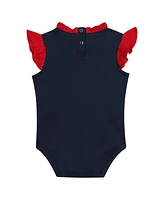 Baby Girls Fanatics Navy St. Louis Cardinals Happy Baseball Bodysuit, Bib and Bootie Set