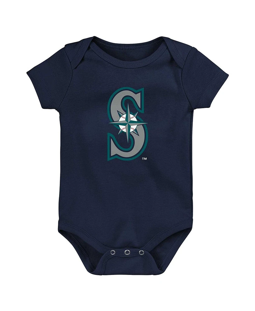 Baby Boys and Girls Outerstuff Seattle Mariners Fan Pennant 3-Pack Bodysuit Set