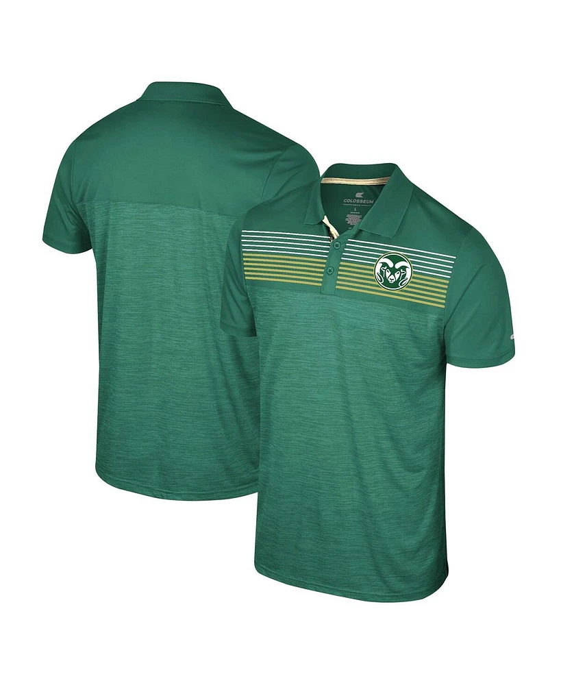 Men's Colosseum Green Colorado State Rams Langmore Polo Shirt