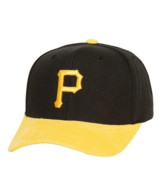 Men's Mitchell & Ness Black Pittsburgh Pirates Corduroy Pro Snapback Hat