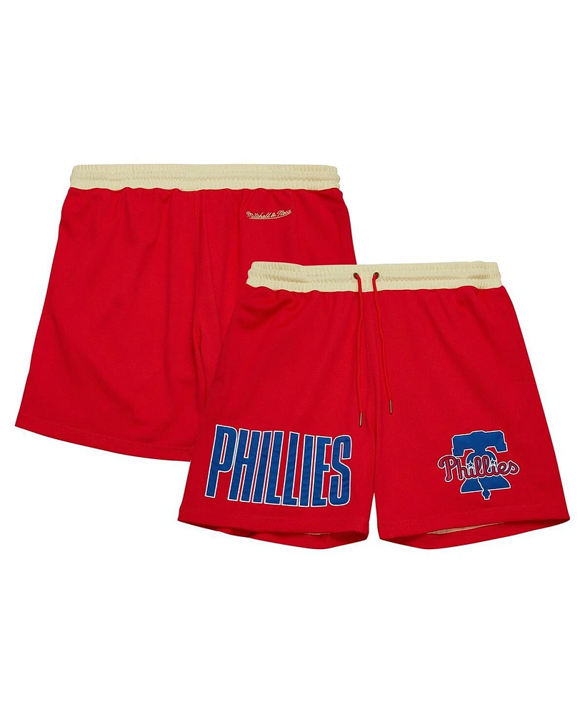 Men's Mitchell & Ness Red Philadelphia Phillies Og 2.0 Fashion Shorts