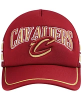Men's '47 Brand Wine Cleveland Cavaliers Sidebrand Stripes Trucker Adjustable Hat