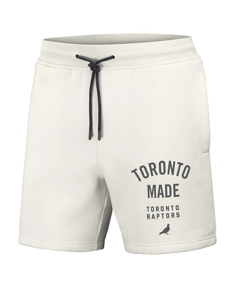 Men's Nba x Staple Cream Toronto Raptors Heavyweight Fleece Shorts