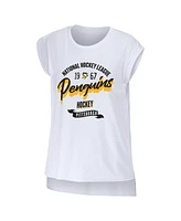 Women's Wear by Erin Andrews White Pittsburgh Penguins Domestic Tank Top