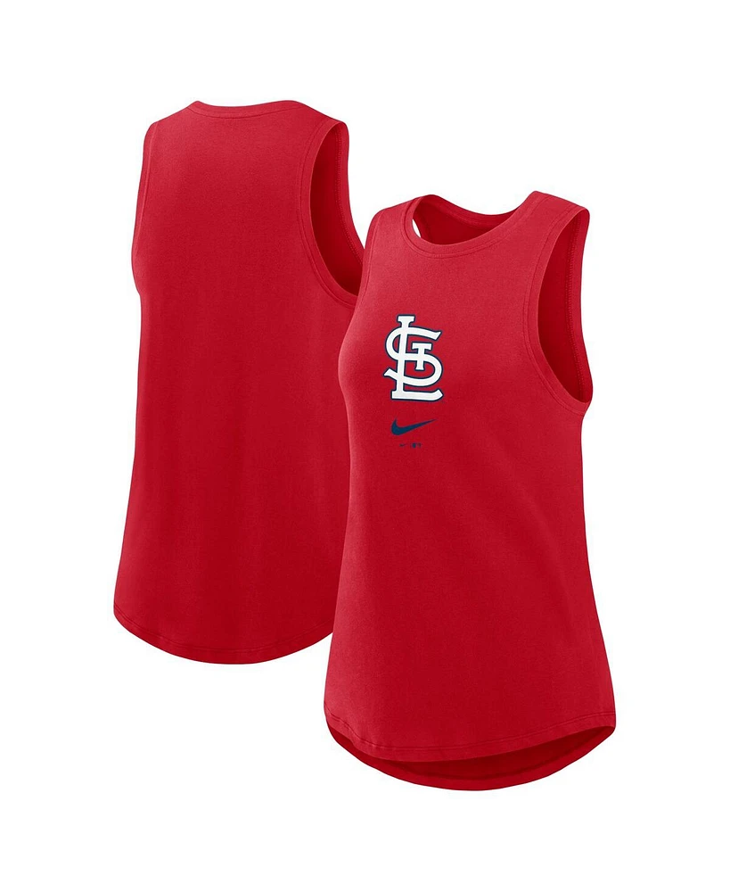 Women's Nike Red St. Louis Cardinals Legacy Icon High Neck Fashion Tank Top