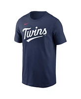 Men's Nike Navy Minnesota Twins Fuse Wordmark T-shirt