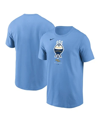 Men's Nike Powder Blue Milwaukee Brewers City Connect Large Logo T-shirt