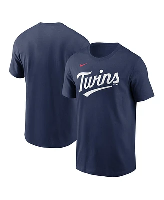 Men's Nike Navy Minnesota Twins Fuse Wordmark T-shirt