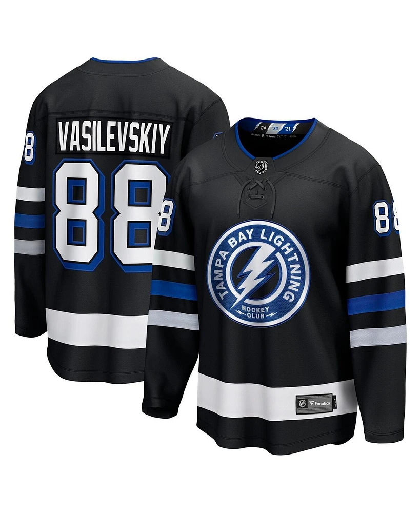 Men's Fanatics Andrei Vasilevskiy Black Tampa Bay Lightning Alternate Premier Breakaway Player Jersey