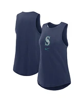 Women's Nike Navy Seattle Mariners Legacy Icon High Neck Fashion Tank Top