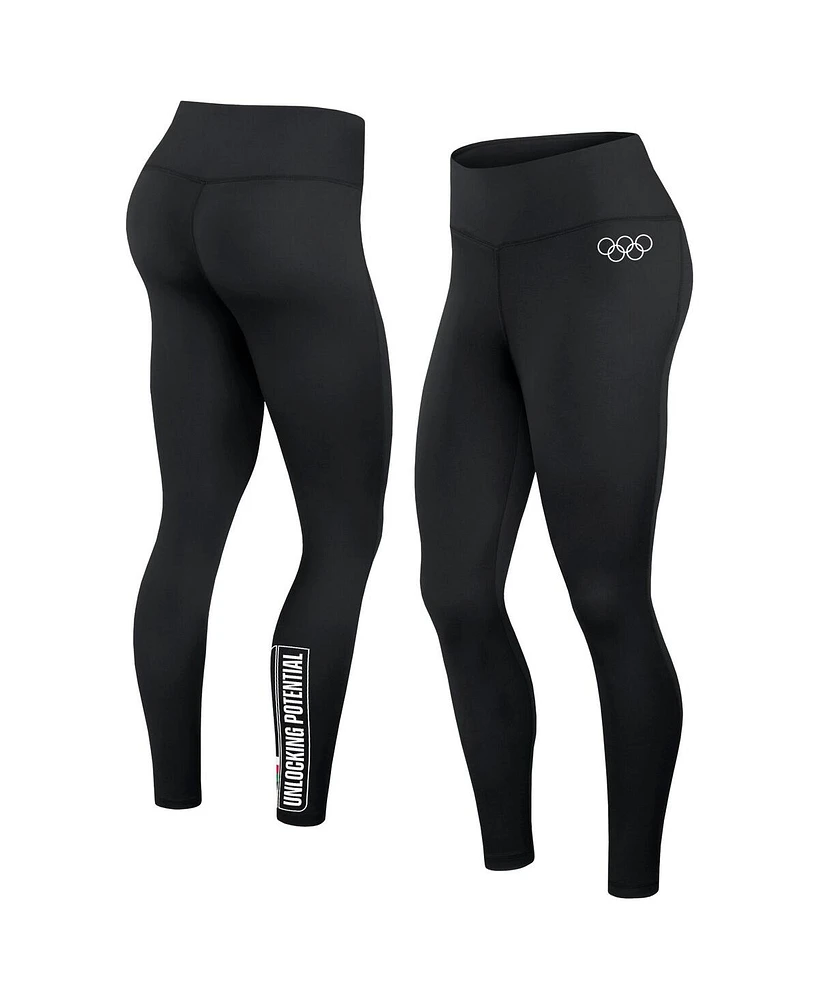 Women's Fanatics Black Olympic Games Union Bar Side Down Leggings