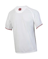 Men's Under Armour White Auburn Tigers Softball Button-Up V-Neck Jersey