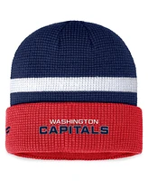 Men's Fanatics Navy, Red Washington Capitals Fundamental Cuffed Knit Hat