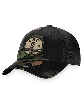 Men's Top of the World Black Usc Trojans Oht Delegate Trucker Adjustable Hat