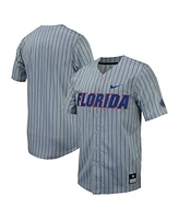 Men's Nike Gray Florida Gators Pinstripe Replica Jersey Full-Button Baseball