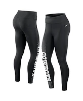 Women's Nike Black Dallas Cowboys Yard Line Crossover Leggings