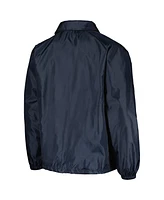 Men's Dunbrooke Navy Milwaukee Brewers Coach's Raglan Full-Snap Windbreaker Jacket